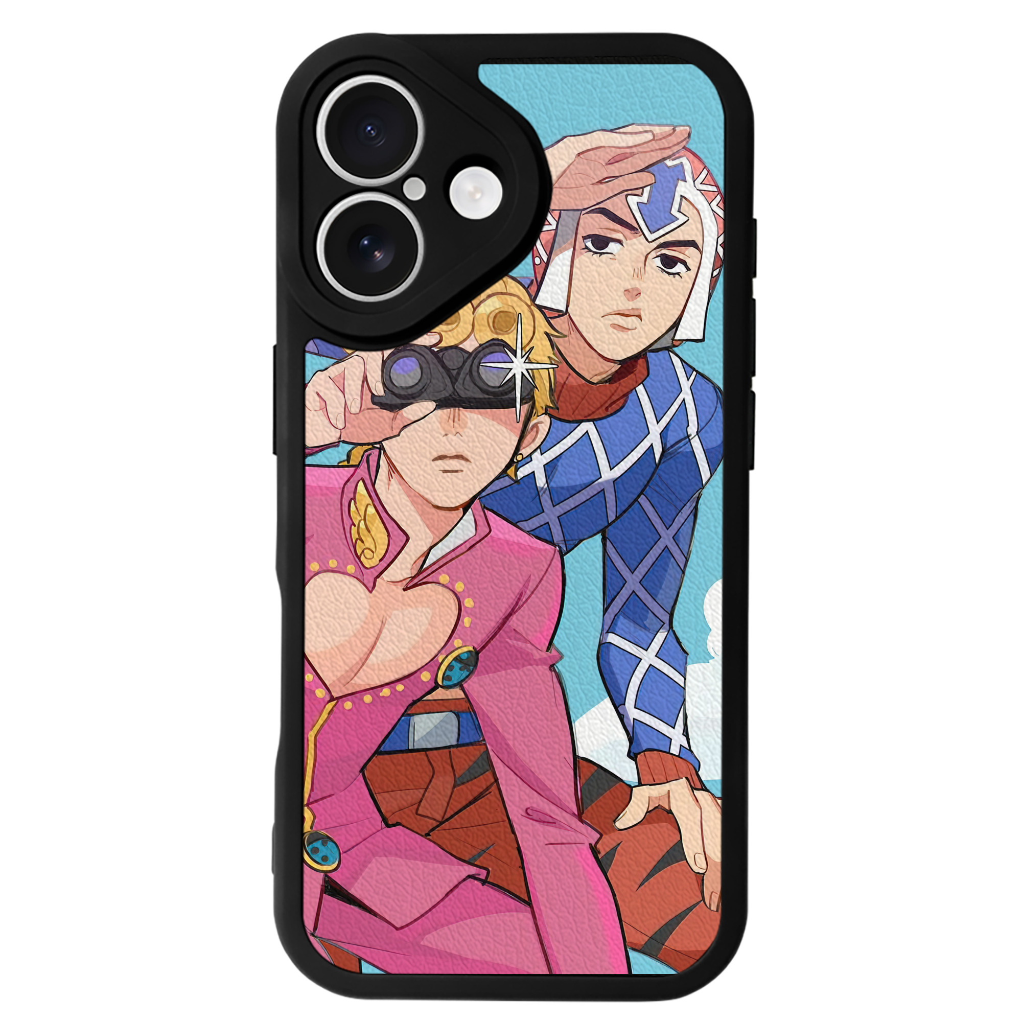 （画像用） ジョジョの奇妙な冒険 JoJo's Bizarre Adventure 【iPhone 16シリーズ対応】シリコンスマホケース（レザー調） 材質：シリコン